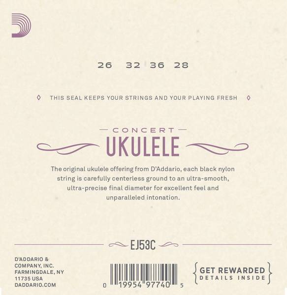 D'Addario EJ53C Strengesett ukulele