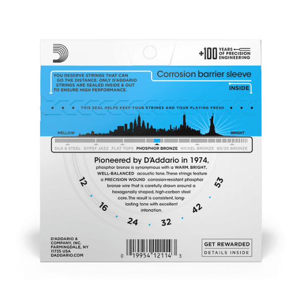 D'Addario EJ16 .012 Phosphor Bronze