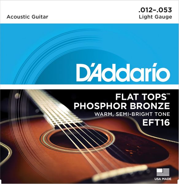 D'Addario EFT16 Flat tops  Phosphor Bronze 012-053